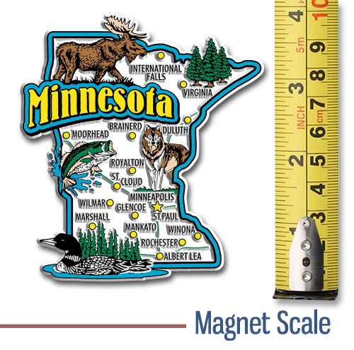 Minnesota Six-Piece State Magnet Set by Classic Magnets, Includes 6 Unique Designs, Collectible Souvenirs and Gifts Made in the USA