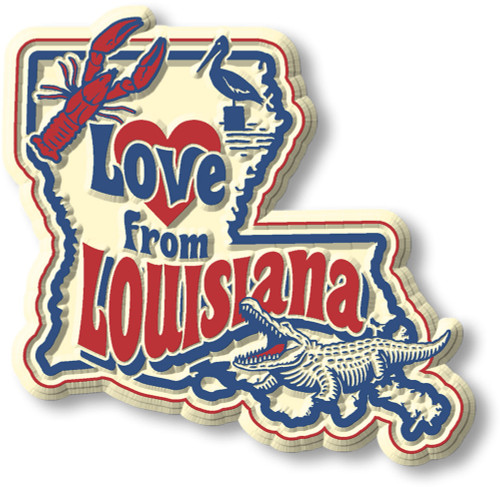 Welcome to Louisiana Sign Replica Souvenir Fridge Magnet 