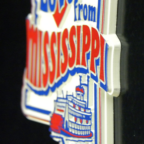 Vintage bright colors state of Louisiana keychains