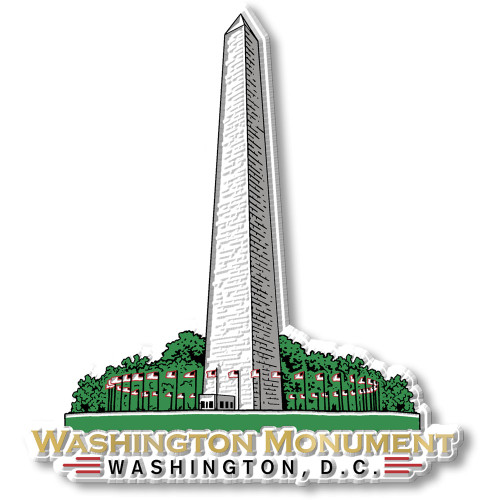 Washington Monument Magnet by Classic Magnets, Washington D.C. Series, Collectible Souvenirs Made in the USA