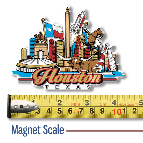 Houston, Texas City Magnet by Classic Magnets, Collectible Souvenirs and Gifts Made in the USA
