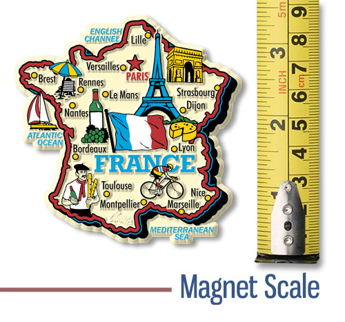 France Jumbo Country Map Magnet by Classic Magnets, Collectible Souvenirs and Gifts Made in the USA France Jumbo Country Map Magnet by Classic Magnets, Collectible Souvenirs and Gifts Made in the USA