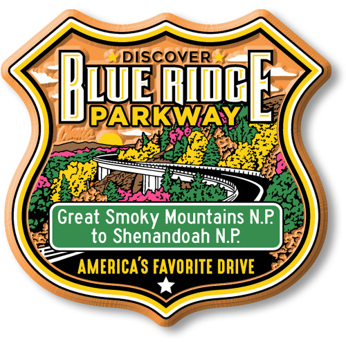Blue Ridge Parkway Magnet by Classic Magnets, Discover America Series, Collectible Souvenirs Made in the USA