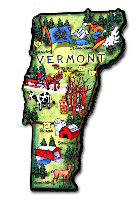 Vermont Artwood State Magnet Collectible Souvenir by Classic Magnets