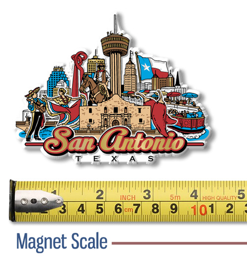 San Antonio, Texas City Magnet by Classic Magnets, Collectible Souvenirs and Gifts Made in the USA