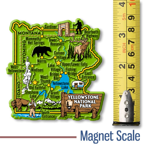 Yellowstone Set of Six Magnets by Classic Magnets,  Collectible Souvenirs and Gifts Made in the USA Yellowstone Set of Six Magnets by Classic Magnets,  Collectible Souvenirs and Gifts Made in the USA