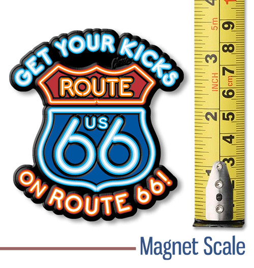 Get Your Kicks on Route 66 Neon Sign Magnet by Classic Magnets, Collectible Souvenirs and Gifts Made in the USA Get Your Kicks on Route 66 Neon Sign Magnet by Classic Magnets, Collectible Souvenirs and Gifts Made in the USA