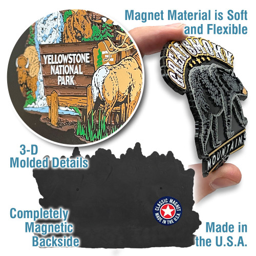 Grand Teton Set of Three Magnets by Classic Magnets,  Collectible Souvenirs and Gifts Made in the USA Grand Teton Set of Three Magnets by Classic Magnets,  Collectible Souvenirs and Gifts Made in the USA