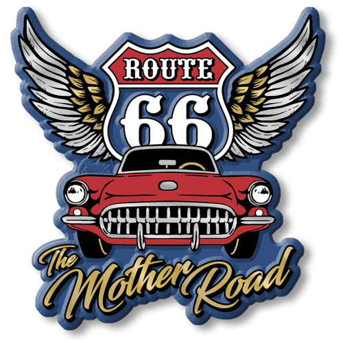 Route 66 Anstecknadel – Metall-Pin Mit 'America's Mainstreet' Design, Ca. 23x24 Mm