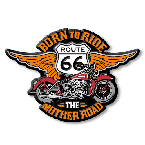 Route 66 100 Years License Plate Magnet - ClassicMagnets.com