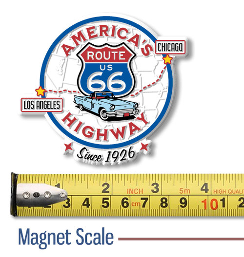 Route 66 America's Highway Circle Magnet by Classic Magnets, Collectible Souvenirs and Gifts Made in the USA Route 66 America's Highway Circle Magnet by Classic Magnets, Collectible Souvenirs and Gifts Made in the USA