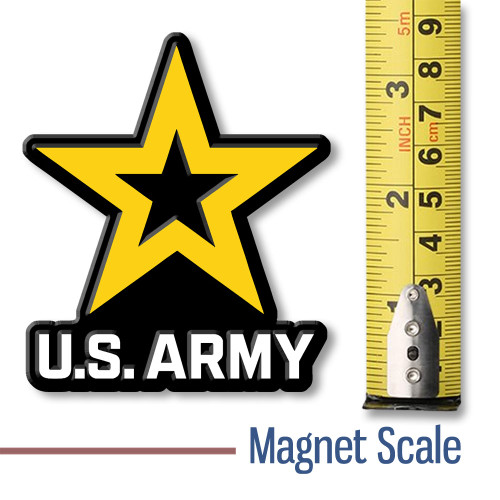 U.S. Army Star Magnet Logo by Classic Magnets, Collectible Patriotic Military Souvenirs and Gifts Made in the USA