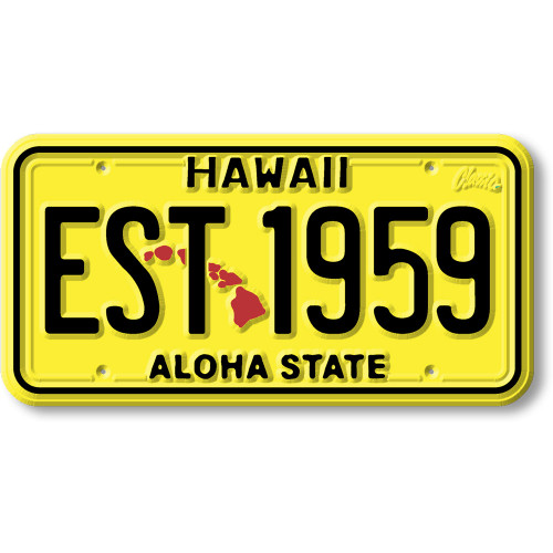 Hawaii State License Plate Magnet - ClassicMagnets.com