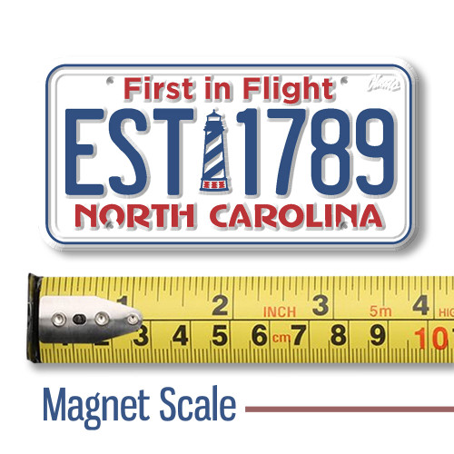 North Carolina License Plate Magnet by Classic Magnets, 1.9" x 3.8", Collectible Souvenirs and Gifts Made in the USA North Carolina License Plate Magnet by Classic Magnets, 1.9" x 3.8", Collectible Souvenirs and Gifts Made in the USA