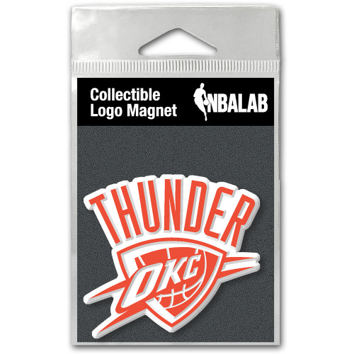 Oklahoma City Thunder Logo by Classic Magnets, 2.4" x 2.6", Collectible NBA Souvenirs and Gifts Made in the USA