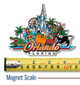 Orlando, Florida City Magnet by Classic Magnets, Collectible Souvenirs Made in the USA