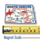 North Dakota Giant State Magnet by Classic Magnets, 3.6" x 2.3", Collectible Souvenirs Made in the USA