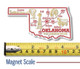 Oklahoma Giant State Magnet by Classic Magnets, 4.5" x 2.4", Collectible Souvenirs Made in the USA