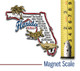 Florida Information State Magnet by Classic Magnets, 3.4" x 3.3", Collectible Souvenirs Made in the USA
