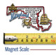 Maryland Information State Magnet by Classic Magnets, 3.7" x 2.3", Collectible Souvenirs Made in the USA