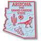 Arizona Small State Magnet by Classic Magnets, 1.7" x 1.9", Collectible Souvenirs and Gifts Made in the USA