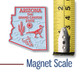 Arizona Small State Magnet by Classic Magnets, 1.7" x 1.9", Collectible Souvenirs Made in the USA
