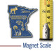 Minnesota Small State Magnet by Classic Magnets, 2" x 2.2", Collectible Souvenirs Made in the USA