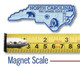North Carolina Small State Magnet by Classic Magnets, 3.3" x 1.3", Collectible Souvenirs Made in the USA
