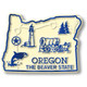 Oregon Small State Magnet by Classic Magnets, 2.1" x 1.5", Collectible Souvenirs and Gifts Made in the USA