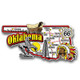 Oklahoma Jumbo State Magnet by Classic Magnets, Collectible Souvenirs Made in the USA