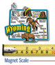 Wyoming Jumbo State Map Magnet by Classic Magnets, Collectible Souvenirs Made in the USA