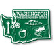 Washington Six-Piece State Magnet Set by Classic Magnets, Includes 6 Unique Designs, Collectible Souvenirs Made in the USA