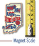 "Love from Indiana" Vintage State Magnet by Classic Magnets, Collectible Souvenirs Made in the USA