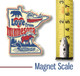 "Love from Minnesota" Vintage State Magnet by Classic Magnets, Collectible Souvenirs Made in the USA