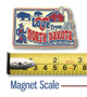 "Love from North Dakota" Vintage State Magnet by Classic Magnets, Collectible Souvenirs Made in the USA