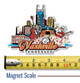 Nashville, Tennessee City Collage Magnet by Classic Magnets, Collectible Souvenirs Made in the USA