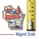 "Love from Wisconsin" Vintage State Magnet by Classic Magnets, Collectible Souvenirs Made in the USA