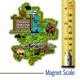 Grand Teton National Park Map Magnet by Classic Magnets, Collectible Souvenirs Made in the USA