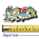 Turkey Jumbo Country Map Magnet by Classic Magnets, Collectible Souvenirs Made in the USA