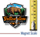 Yellowstone Set of Three Magnets by Classic Magnets,  Collectible Souvenirs Made in the USA