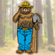 Smokey Bear Salute Magnet by Classic Magnets, Collectible Souvenirs Made in the USA