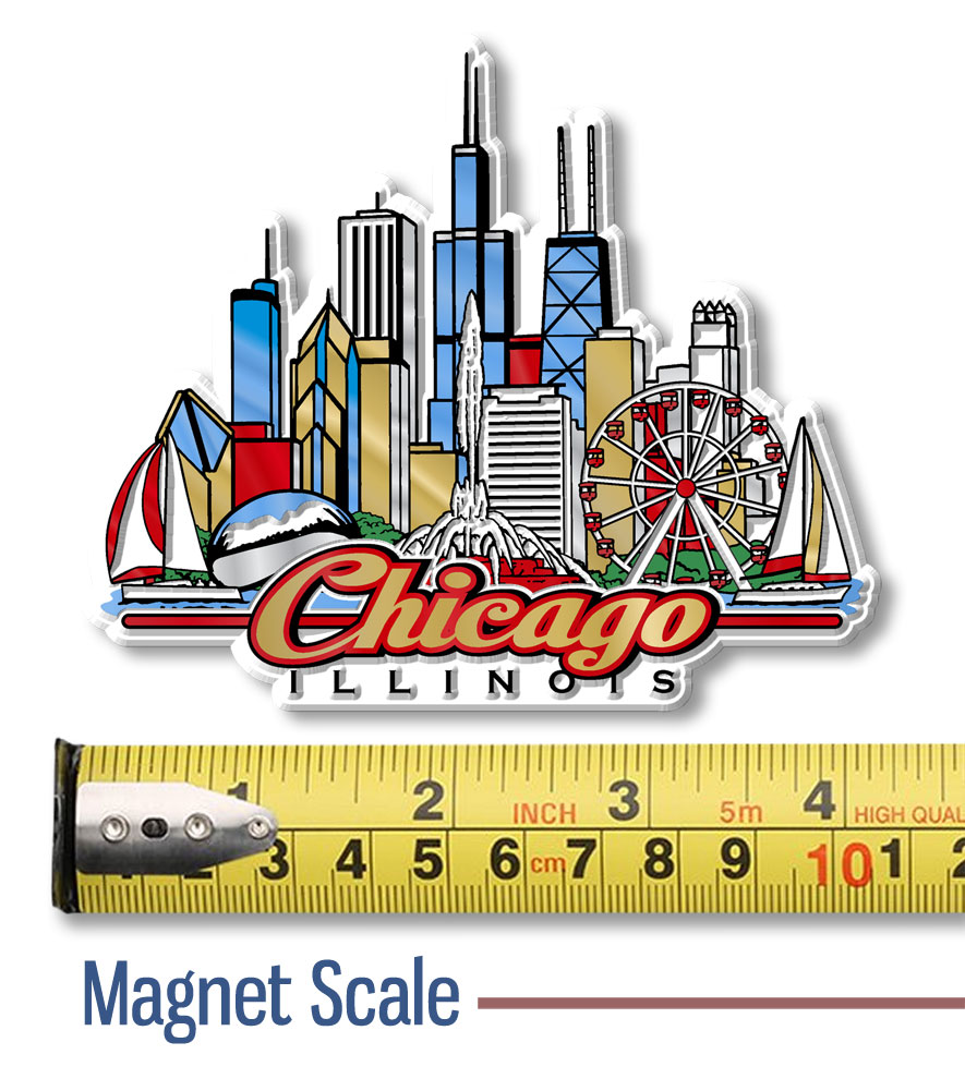 I Love Chicago Souvenir Fridge Magnet