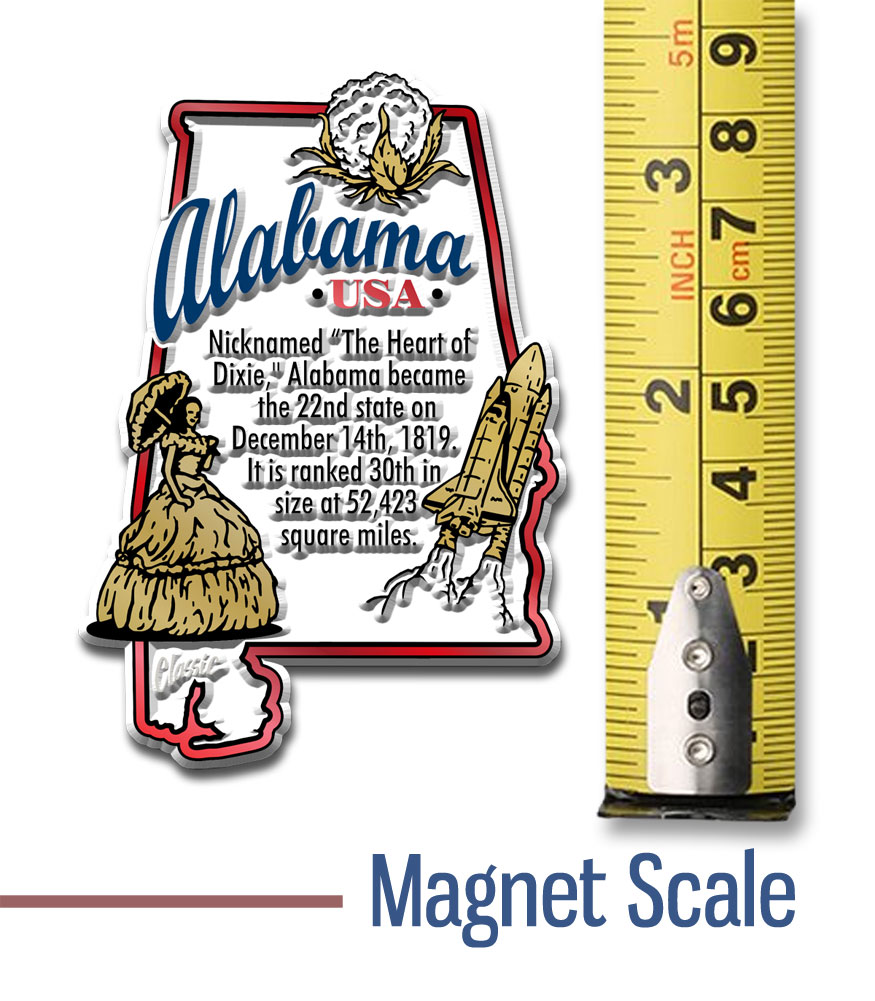 Imm 101 Alabama Info Map Magnet Scale  05670.1647290250 