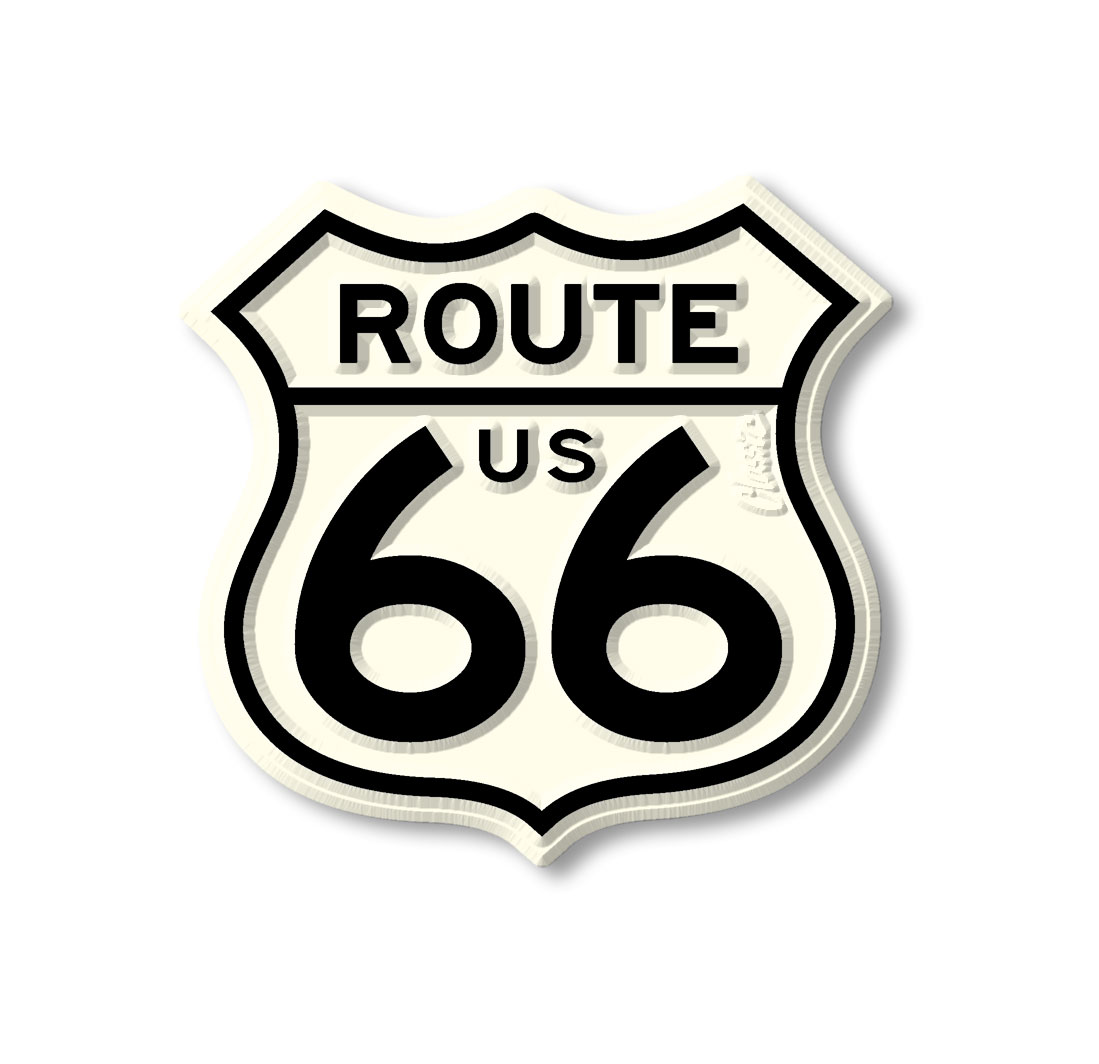 Small Route 66 Highway Sign / Shield Magnet - ClassicMagnets.com