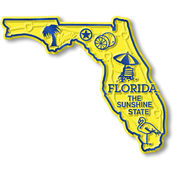 Florida Map Magnet - ClassicMagnets.com