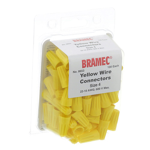 NUTS, WIRE - YELLOW (100/Pkg), AllPoints, 281678, 281678