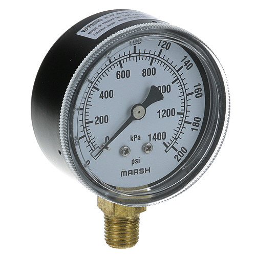 PRESSURE GAUGE 2-1/2, 0-200 PSI, Hobart, 98247, 621020