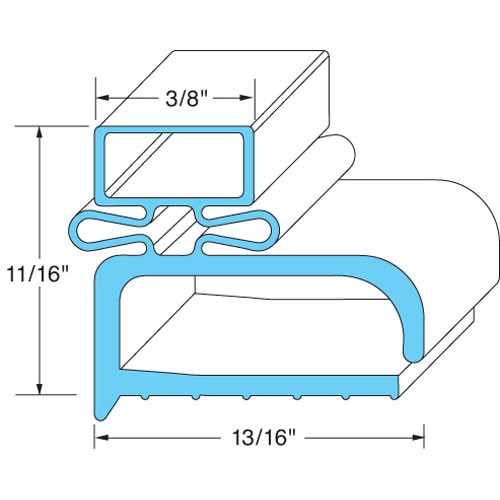 DOOR GASKET 15-1/4" X 22-1/4", Randell, 1041, 741030