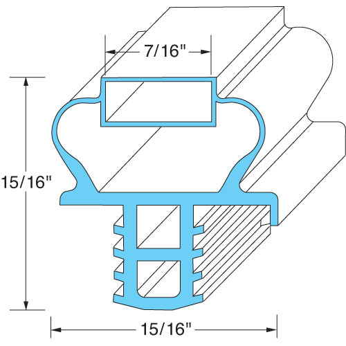 DOOR GASKET 21 7/8" X 24", Delfield, 1701184, 741262