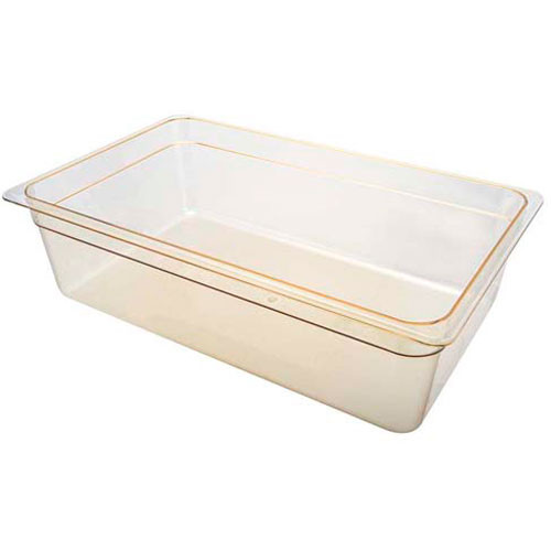 PAN, FOOD, H-PAN, FULL, 6"D, AMBER, Cambro, 16HP(150), 2471187